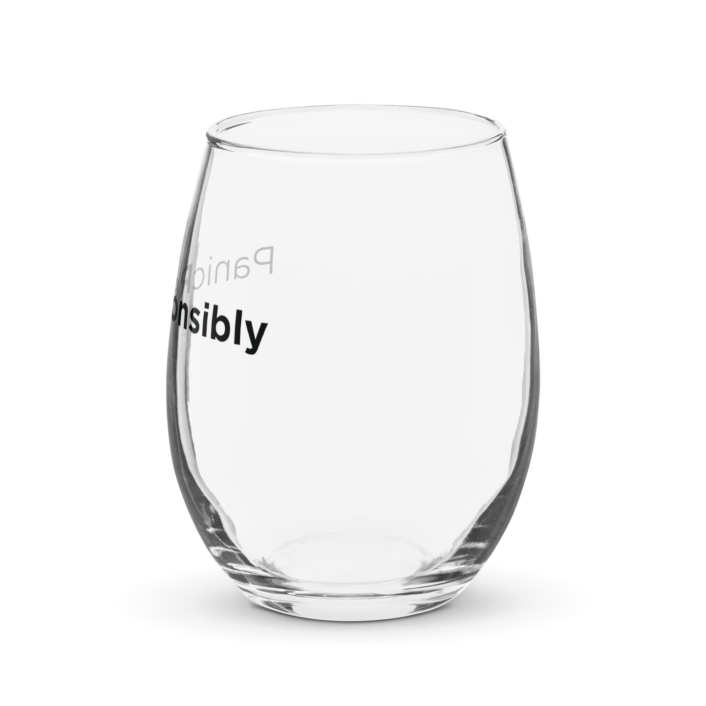 Stemless wine glass