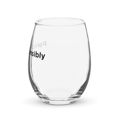 Stemless wine glass